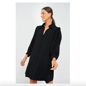 Tuckernuck Pomander Place Black Luna Dress button down shirt dress S